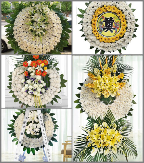 安徽阜阳市阜南县曹集镇镜湖村花圈速递